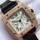 2017 Swiss Replica Cartier Santos 100 Watch Rose Gold Diamond Bezel 7750 Automatic (8)_th.jpg